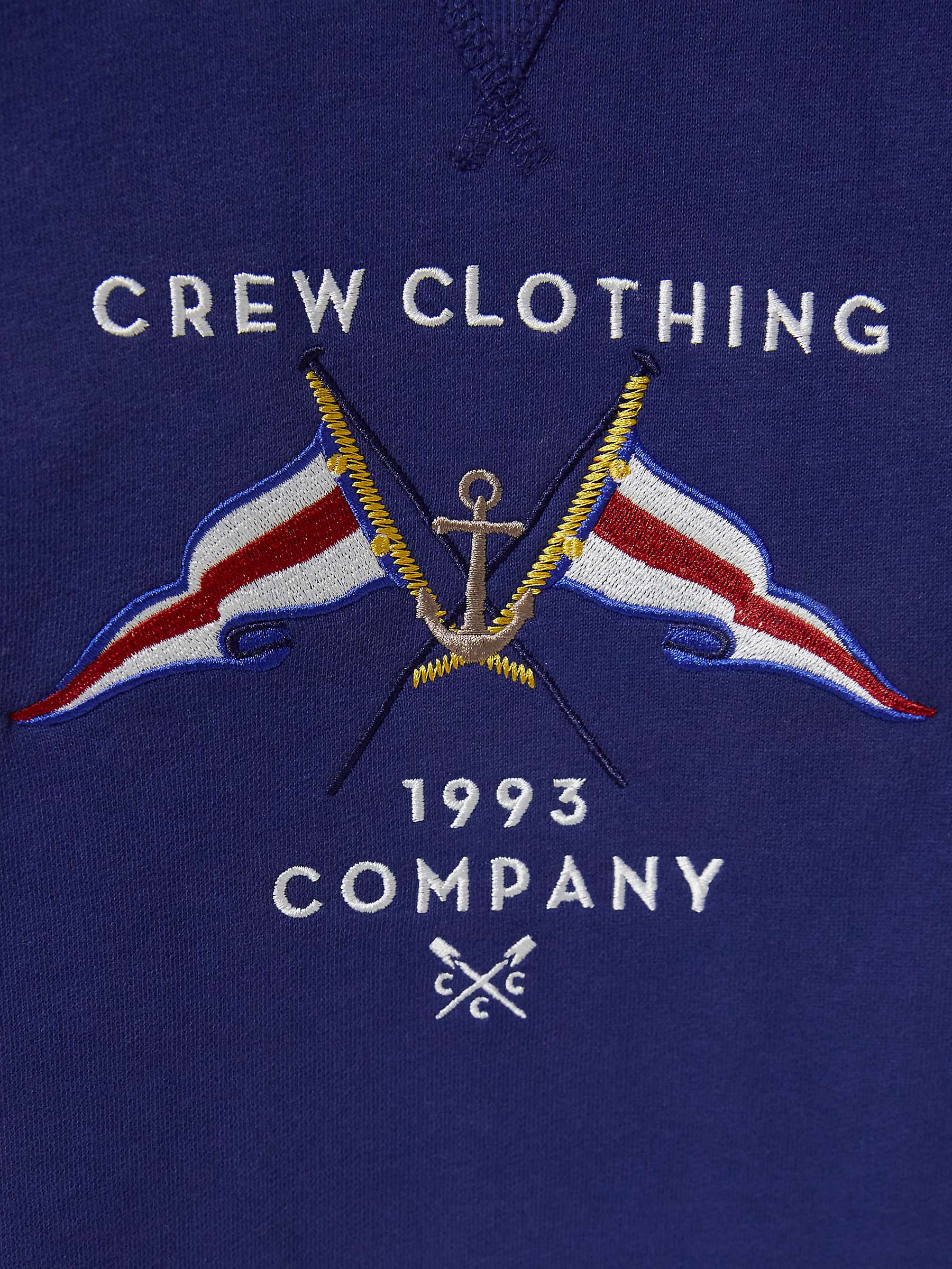 Buy Crew Clothing Kids' Embroidered Heritage Sweatshirt, Navy Online at johnlewis.com