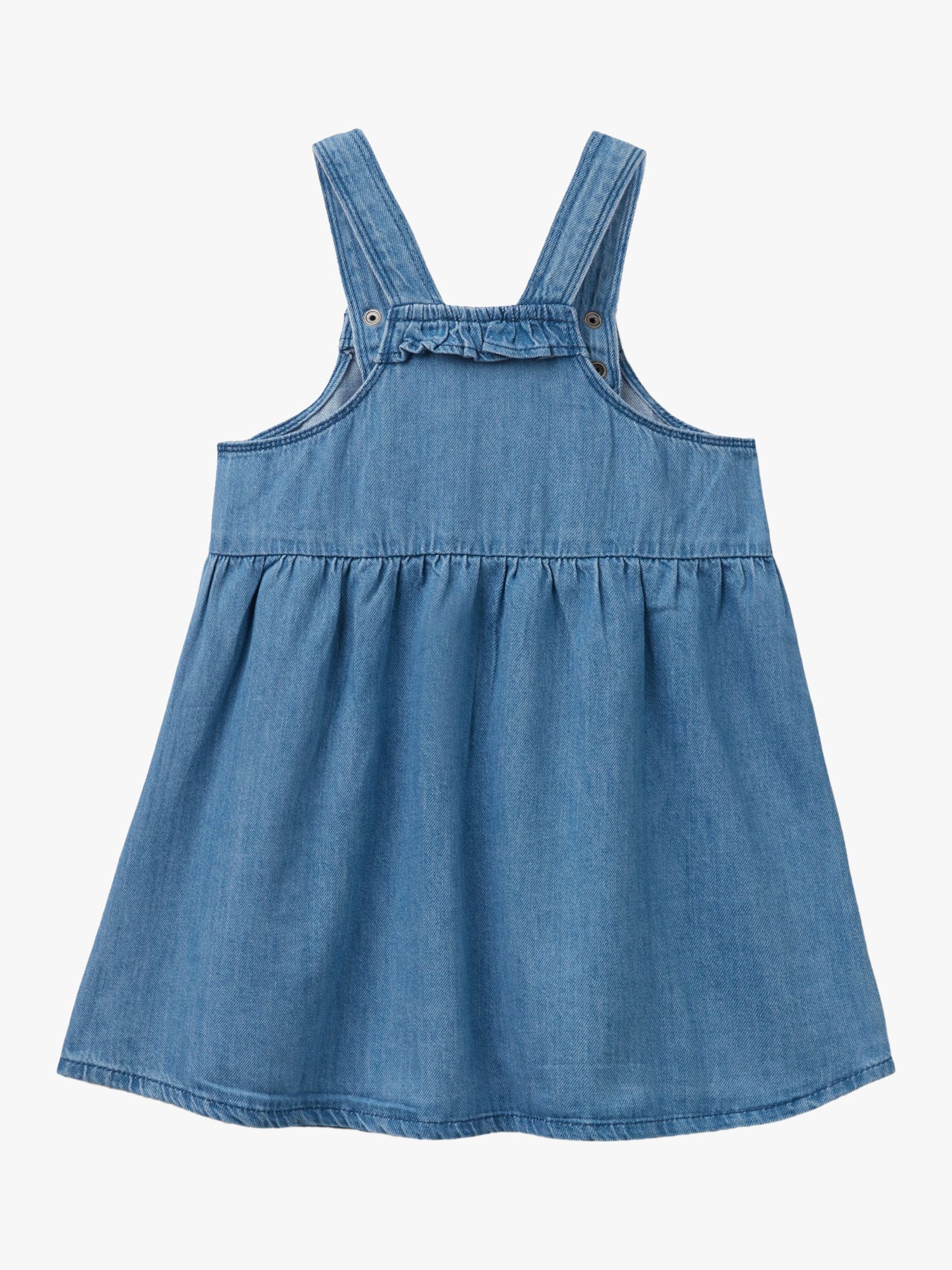 Buy Benetton Kids' Denim Dungaree Dress, Blue Online at johnlewis.com