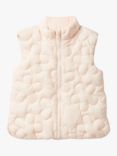 Benetton Kids' Floral Padded Gilet, Light Powder