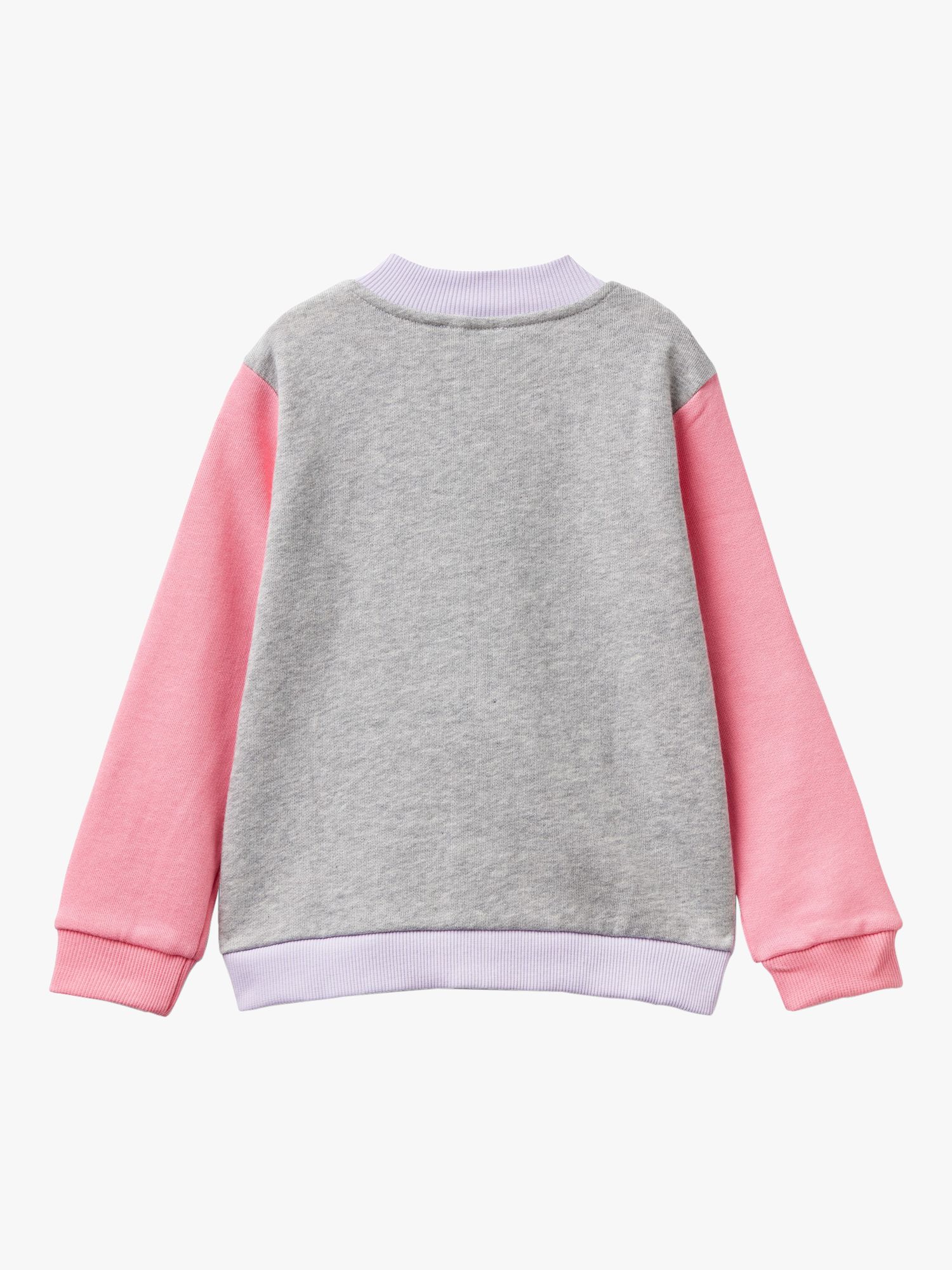 Buy Benetton Kids' Logo Lightweight Zip Through Sweatshirt, Lilac/Multi Online at johnlewis.com