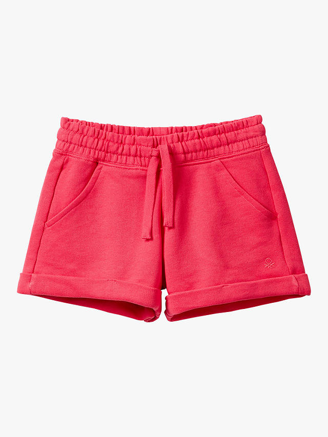 Benetton Kids' Sweat Shorts, Magenta Red
