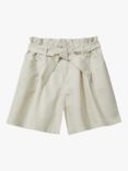 Benetton Kids' Light Denim Bermuda Shorts, Beige