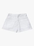Benetton Kids' Stretch Button Front Shorts, Optical White