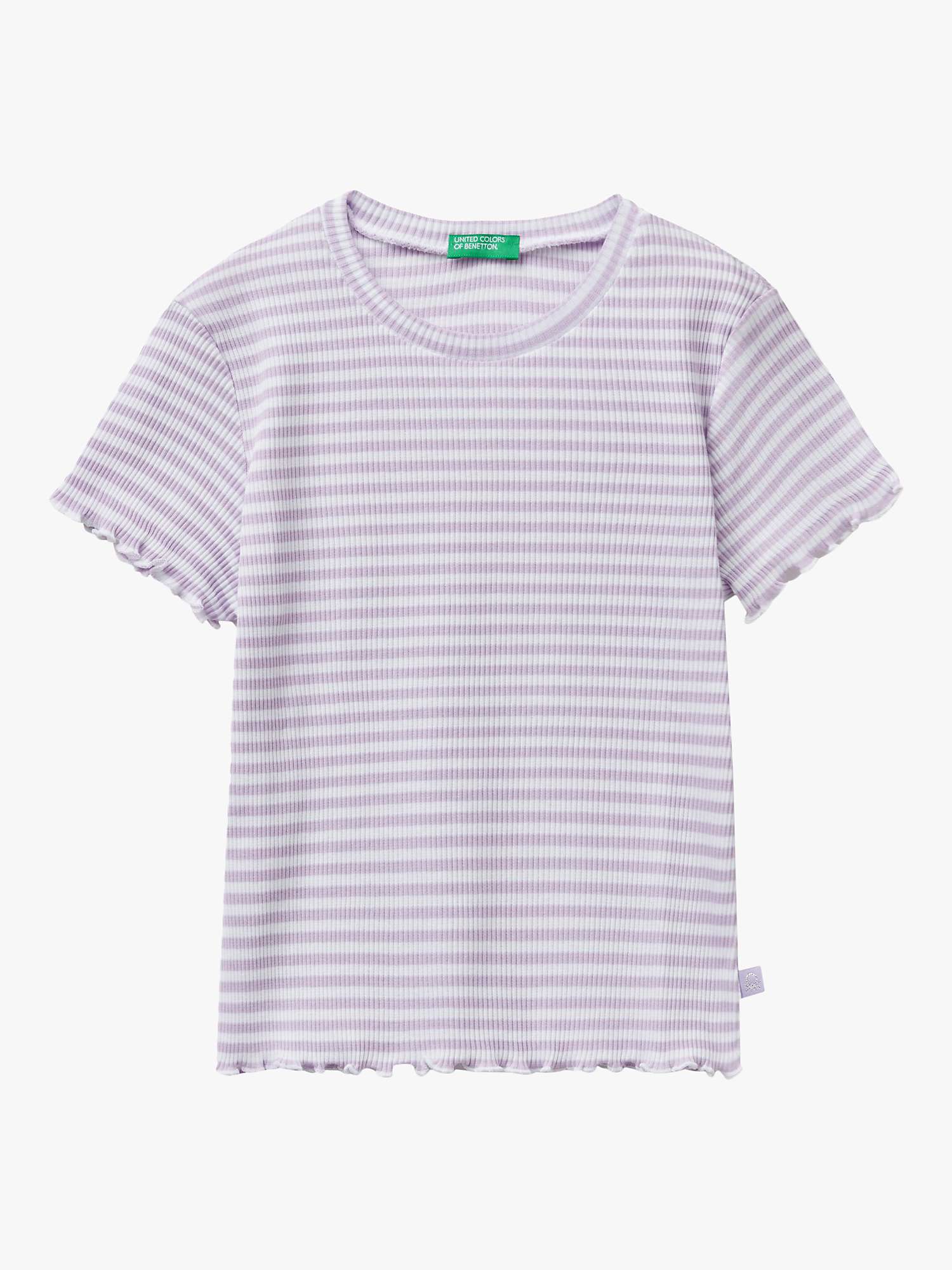 Buy Benetton Kids' Stripe Rib Short Sleeve T-Shirt Online at johnlewis.com