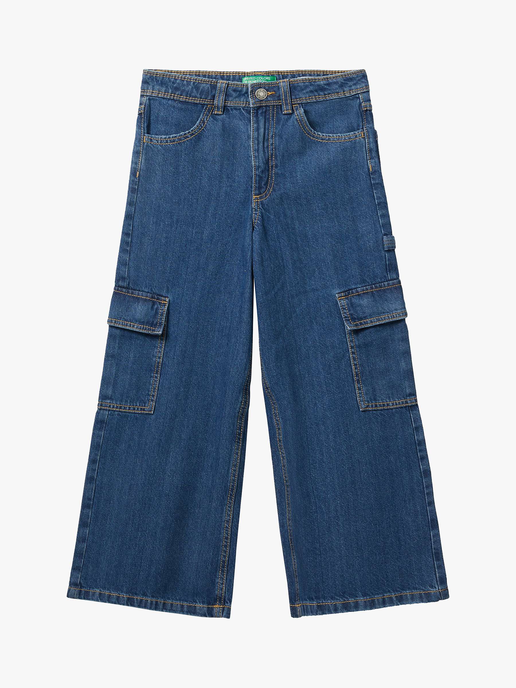 Buy Benetton Kids' Cargo Jeans, Blue Online at johnlewis.com