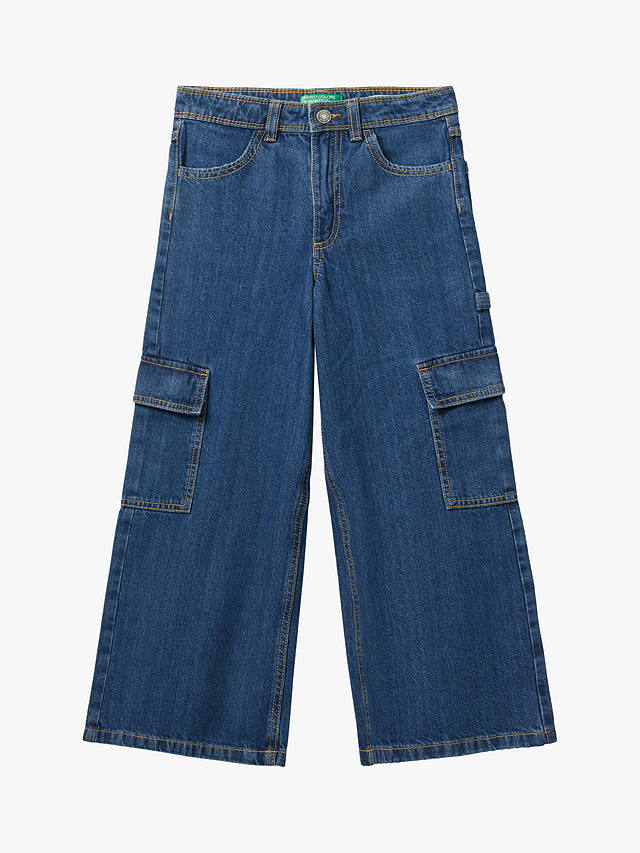 Benetton Kids' Cargo Jeans, Blue
