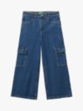 Benetton Kids' Cargo Jeans, Blue