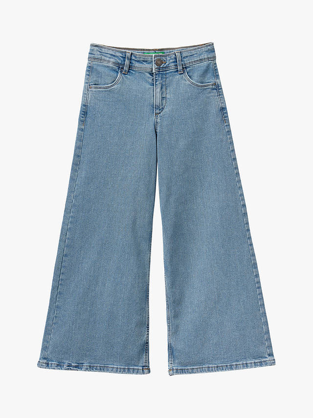 Benetton Kids' Wide Leg Jeans, Blue