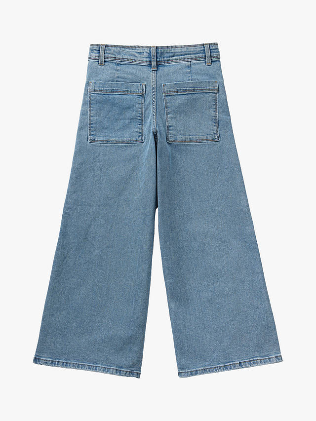 Benetton Kids' Wide Leg Jeans, Blue