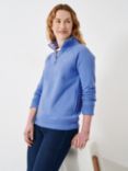 Crew Clothing Half Zip Sweatshirt, Aqua Blue