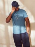 Crew Clothing Embroidered Anchor Tee, Teal Blue, Teal Blue