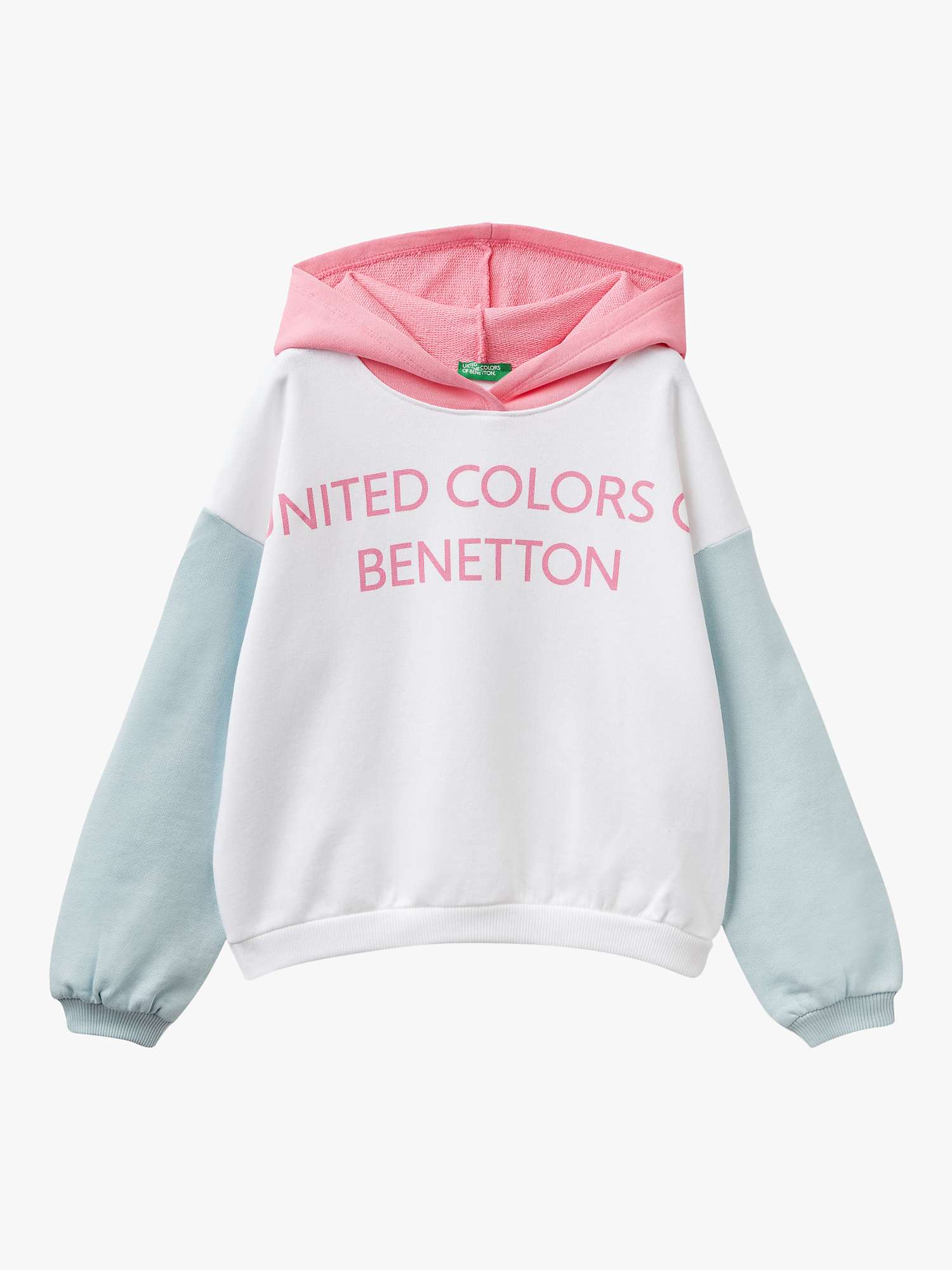 Buy Benetton Kids' Logo Hooded Sweatshirt Online at johnlewis.com