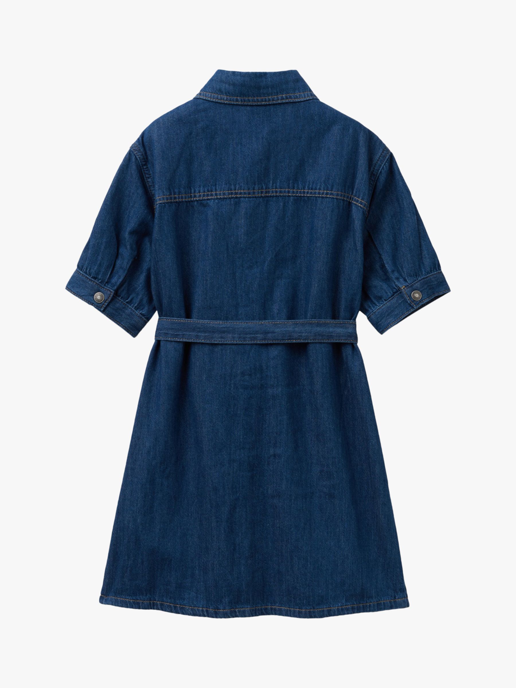 Buy Benetton Kids' Chic Denim Shirt Dress, Blue Online at johnlewis.com