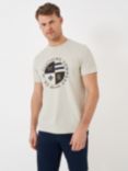 Crew Clothing Printed Crest Graphic T-Shirt, Oatmeal