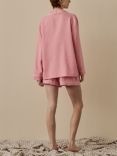 Piglet in Bed Linen Blend Pyjama Shorts Set, Pink Bloom