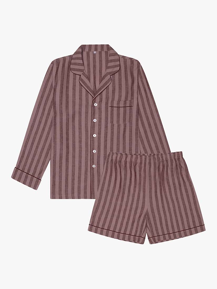 Buy Piglet in Bed Linen Blend Striped Pyjama Shorts Set Online at johnlewis.com