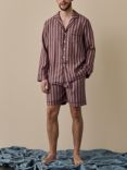 Piglet in Bed Linen Blend Striped Pyjama Shorts Set