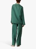 Piglet in Bed Linen Blend Pyjama Trouser Set, Tranquil Green