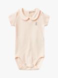 Benetton Baby Collared Cotton Bodysuit, Light Powder