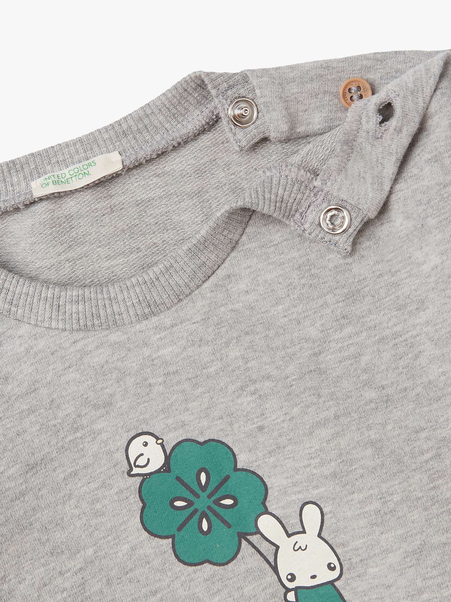 Buy Benetton Baby Bunny Be Lucky Sweatshirt & Joggers Set, Melange Online at johnlewis.com