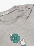 Benetton Baby Bunny Be Lucky Sweatshirt & Joggers Set, Melange, Melange