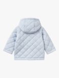 Benetton Baby Quilted Hooded Jacket, Light Blue Powder