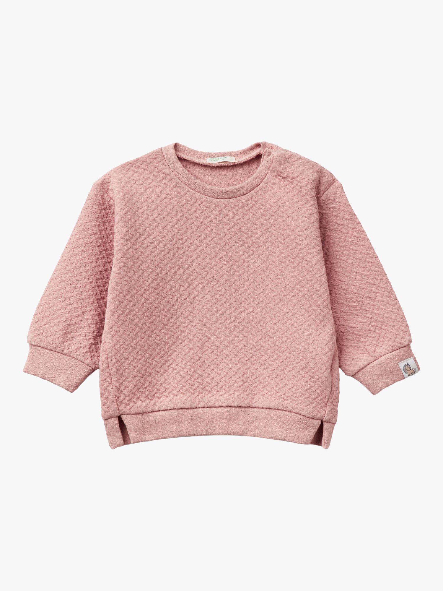 Benetton Baby Jacquard Textured Sweatshirt, Dark Powder, 0-3 months