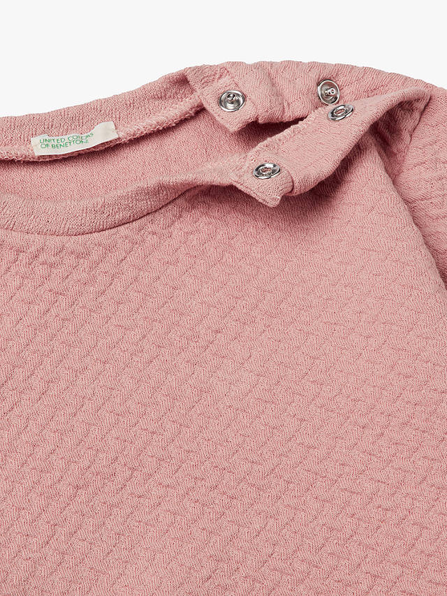 Benetton Baby Jacquard Textured Sweatshirt, Dark Powder