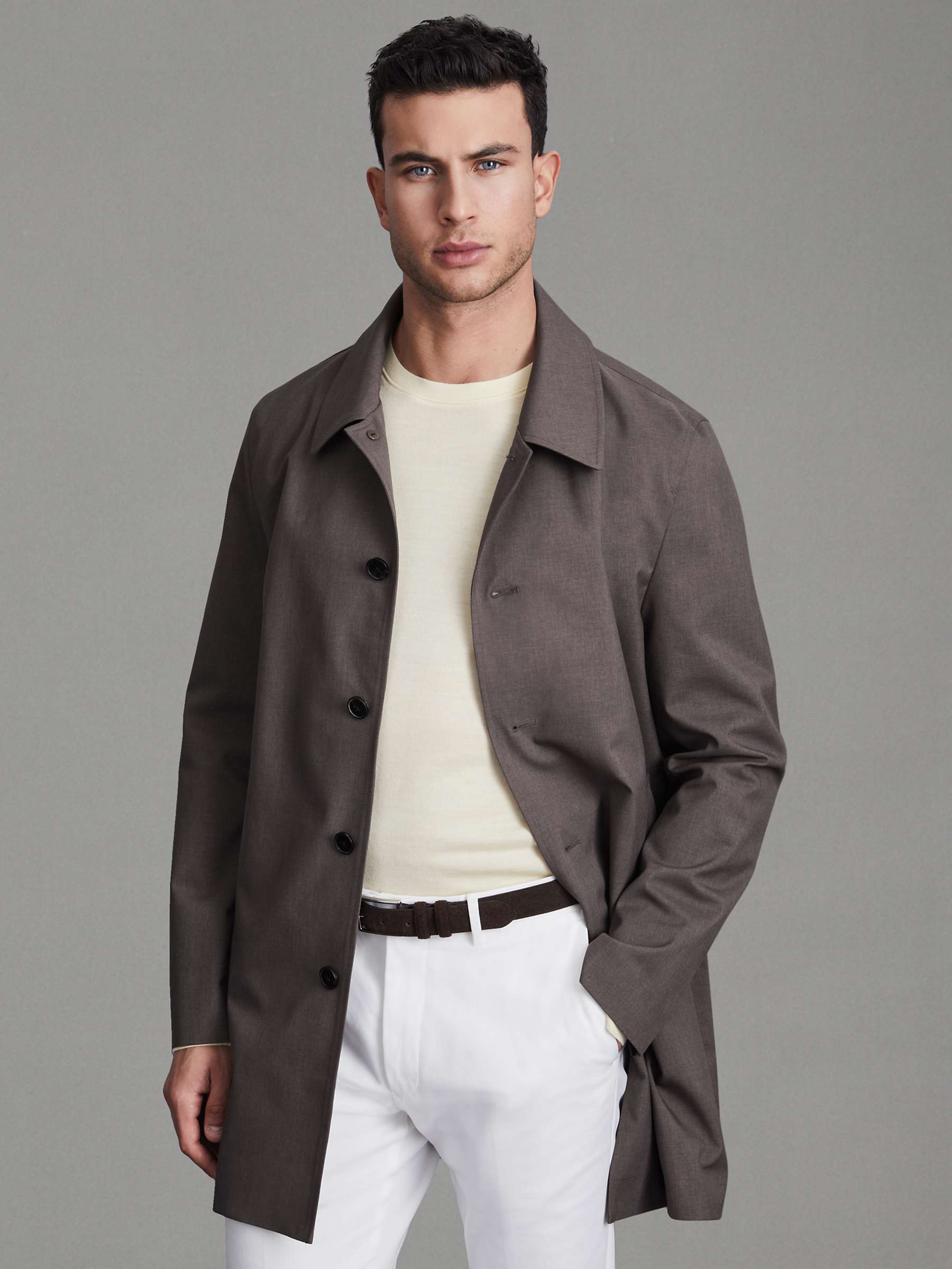 Buy Reiss Perrin Removable Funnel Neck Insert Mac Online at johnlewis.com