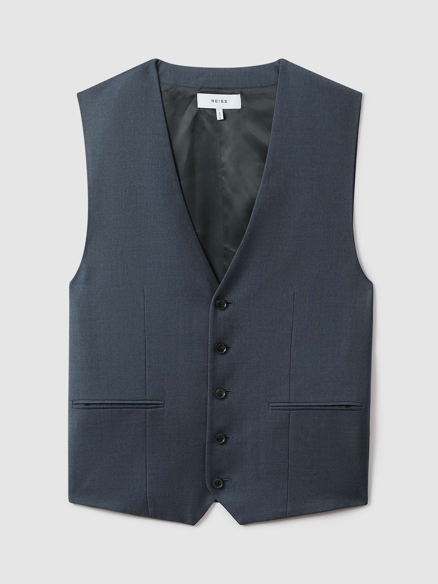 Buy Reiss Humble Wool Waistcoat, Airforce Blue Online at johnlewis.com