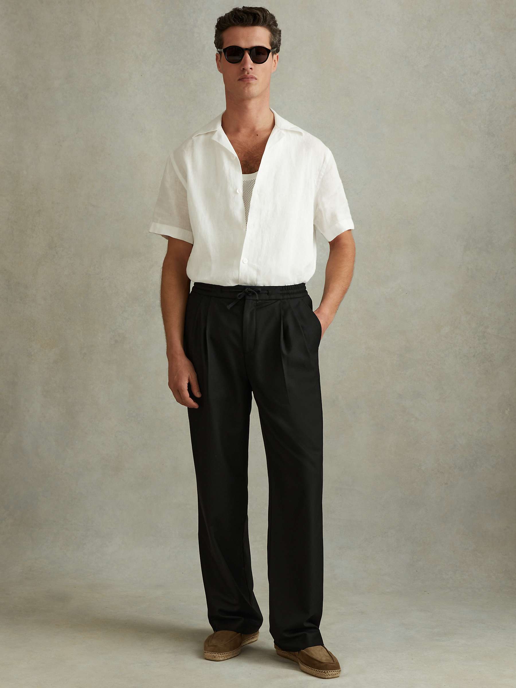 Buy Reiss Arden Relaxed Twill Drawstring Trousers Online at johnlewis.com