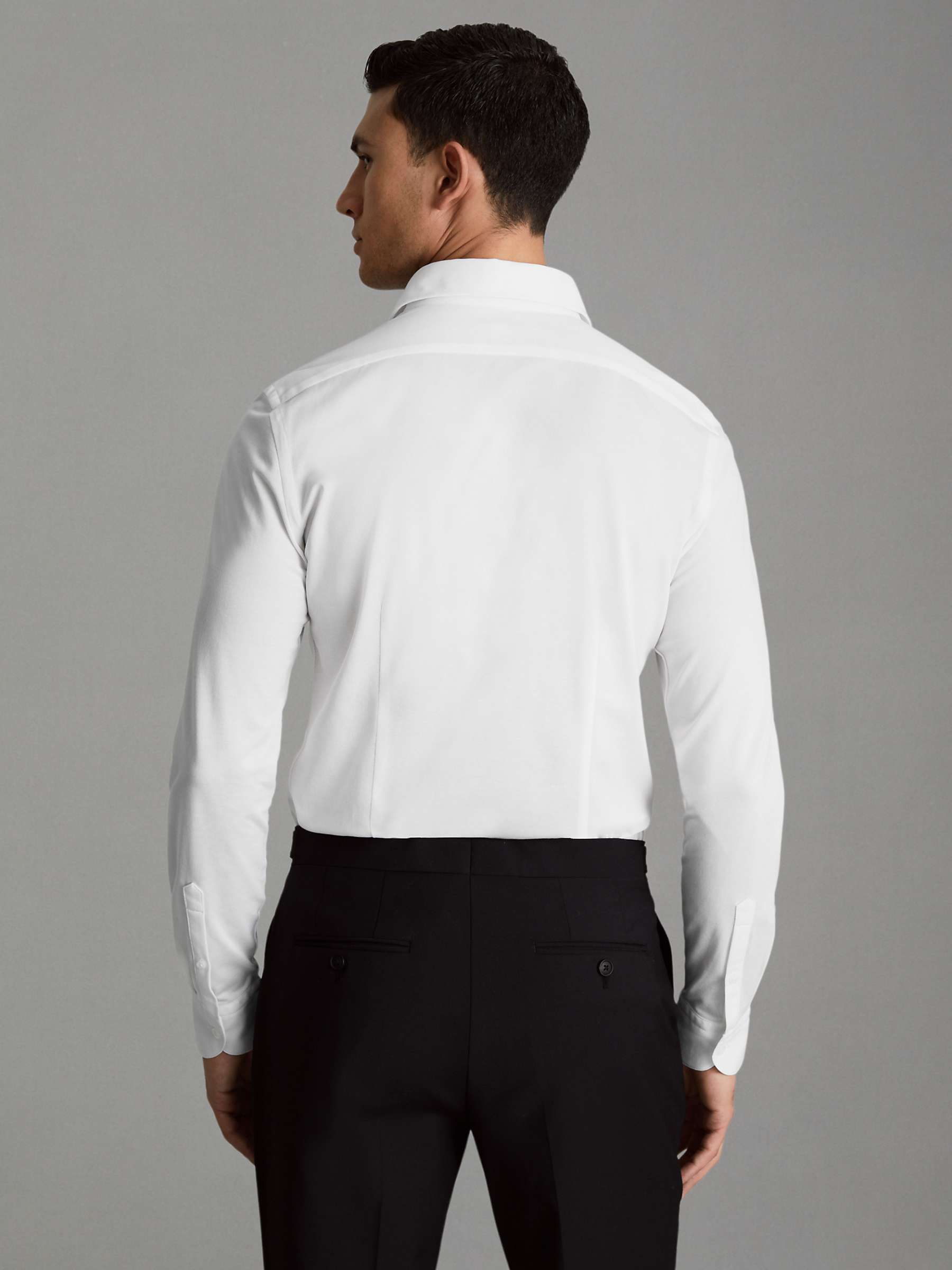 Buy Reiss Nate Slim Fit Cutaway Collar Jersey Shirt Online at johnlewis.com