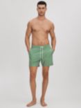Reiss Shape Swim Shorts, Bright Green/Wh