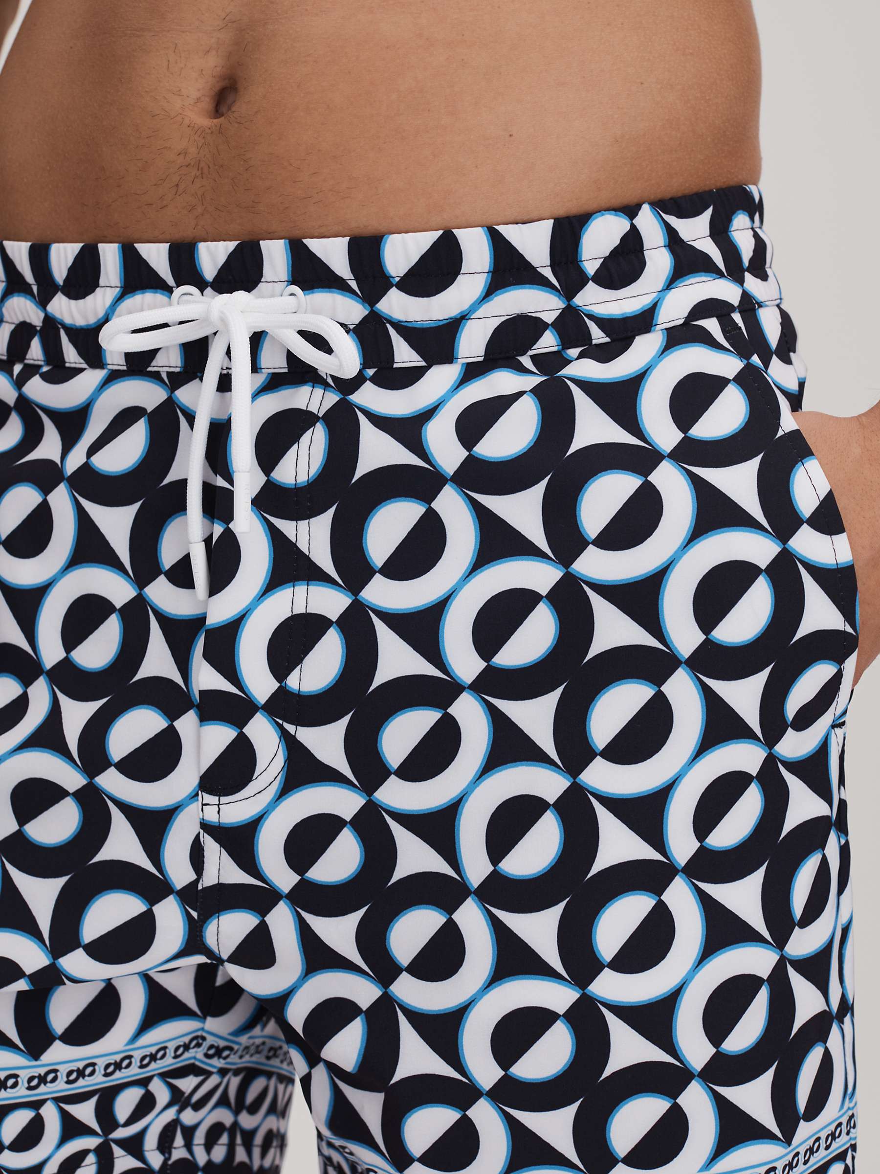 Buy Reiss Fitzroy Drawstring Swim Shorts, Lapis Blue Online at johnlewis.com