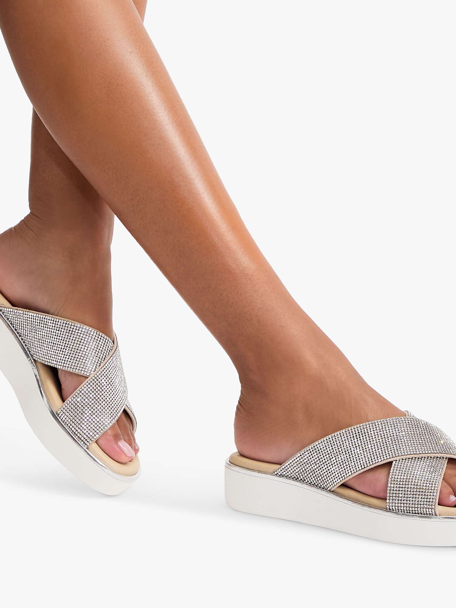 Buy Carvela Glamour Diamante Cross Strap Sandals Online at johnlewis.com