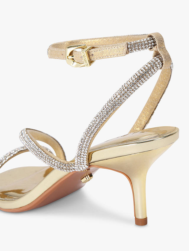 Carvela Paparazzi Diamante Kitten Heel Sandals, Gold