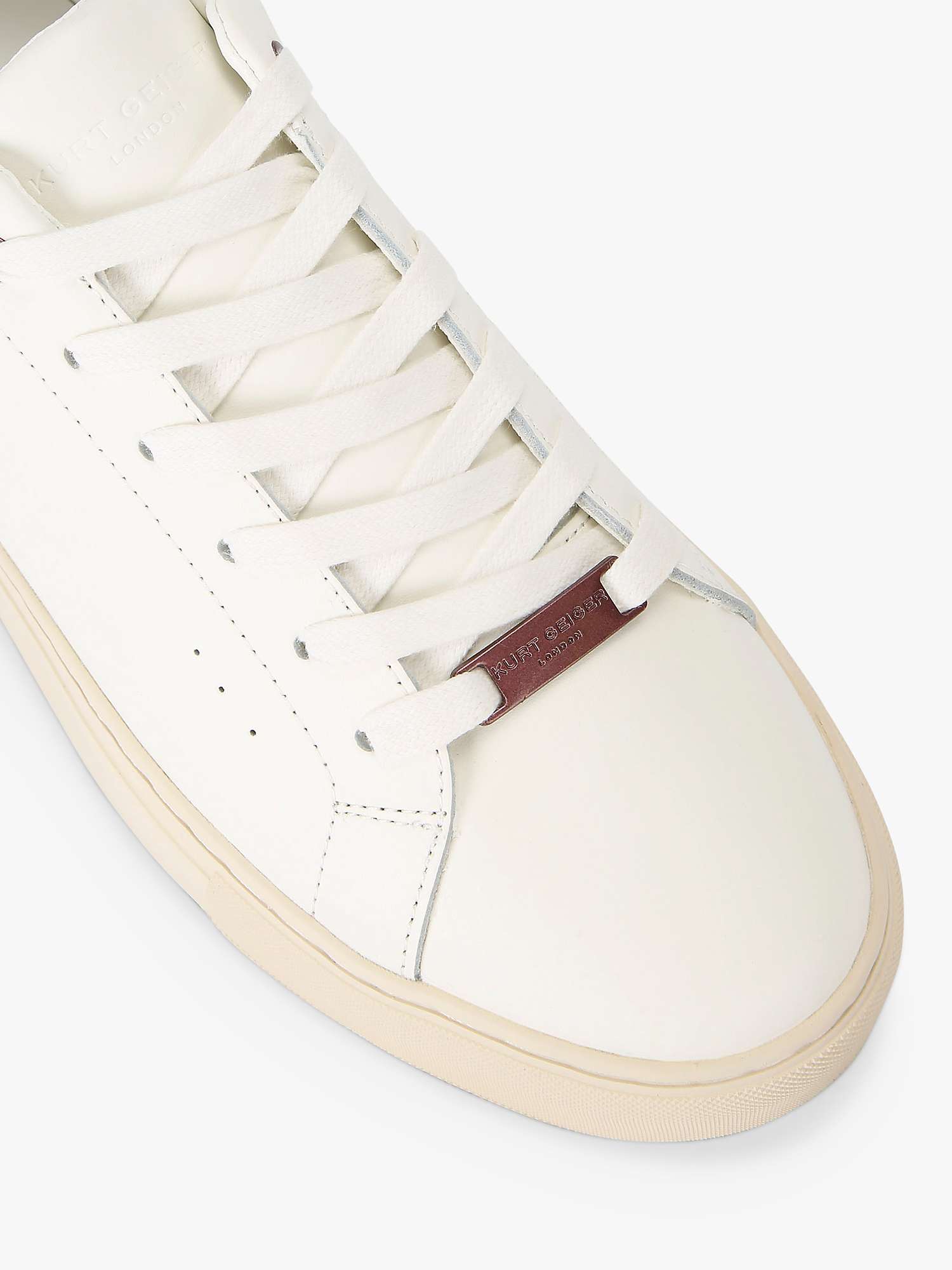 Buy Kurt Geiger London Laney3 Leather Trainers, White/Multi Online at johnlewis.com