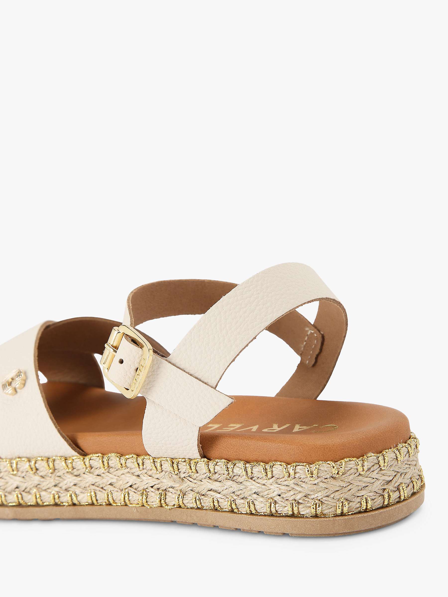 Buy Carvela Sicily Leather Flat Espadrilles Online at johnlewis.com