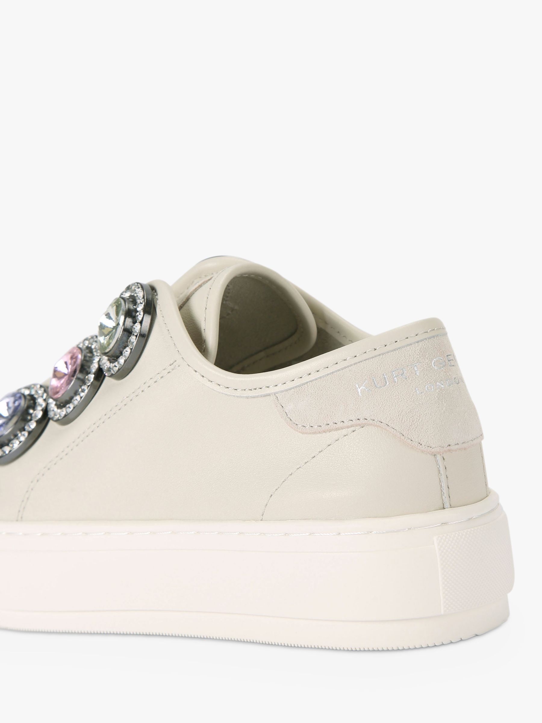 Buy Kurt Geiger London Laney Octavia Leather Trainers, Natural Putty Online at johnlewis.com