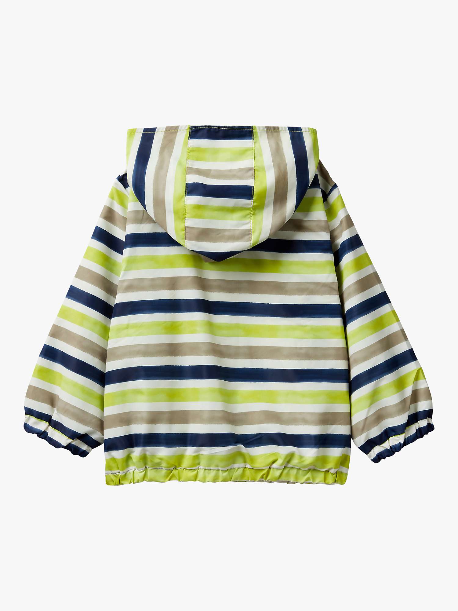 Buy Benetton Kids' Stripe Lightweight Hooded Jacket, Multi Online at johnlewis.com