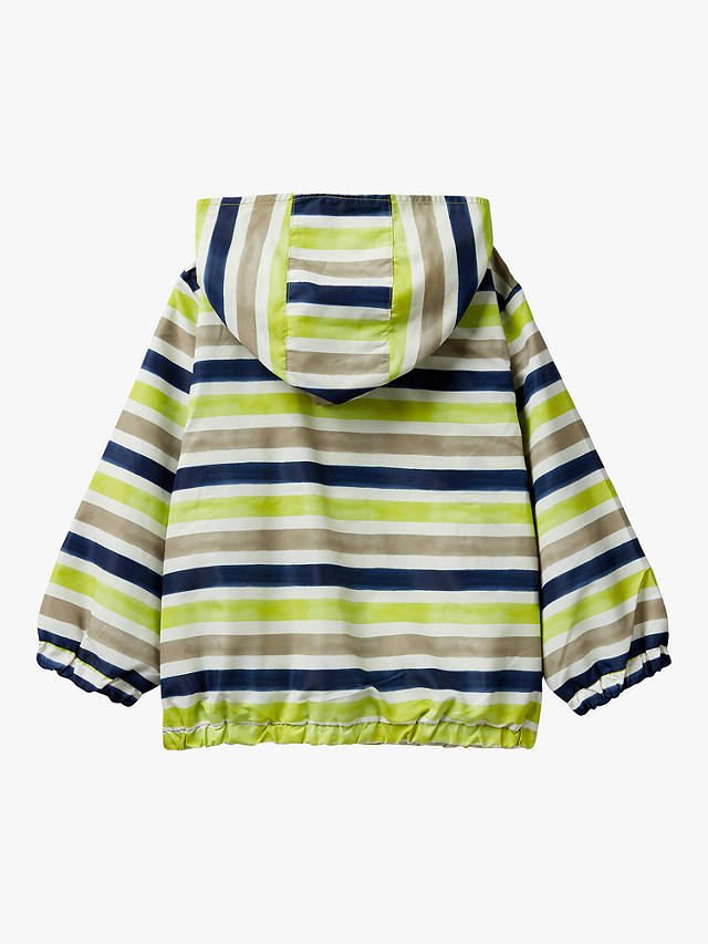 Benetton Kids' Stripe Lightweight Hooded Jacket, Multi