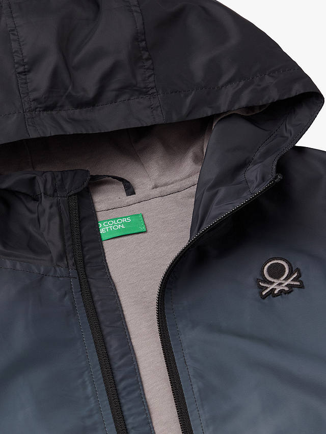 Benetton Kids' Rain Defender Hooded Sports Jacket, Black