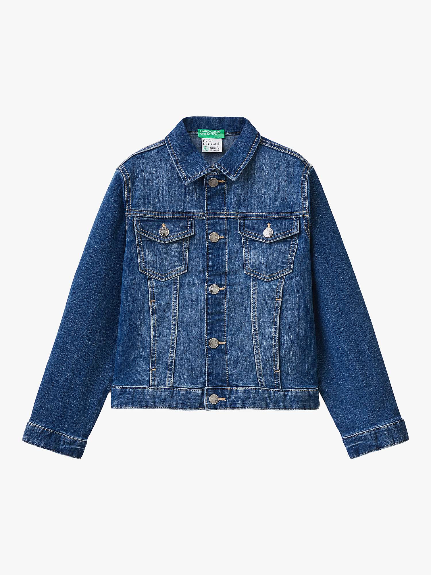Buy Benetton Kids' Oversized Denim Jacket Online at johnlewis.com