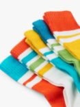 Frugi Kids' Reed Rainbow Rib Socks, Pack of 5, Multi, Multi