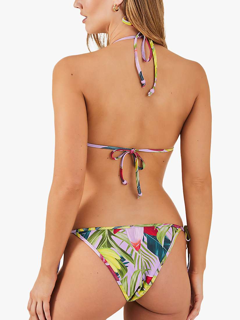 Buy Accessorize Banana Print Reversible Triangle Bikini Top, Lilac/Multi Online at johnlewis.com