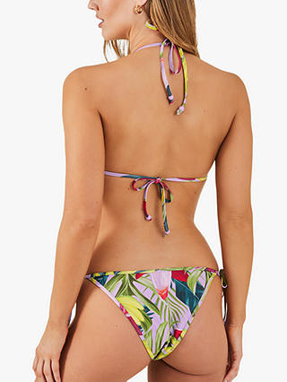 Accessorize Banana Print Reversible Triangle Bikini Top, Lilac/Multi