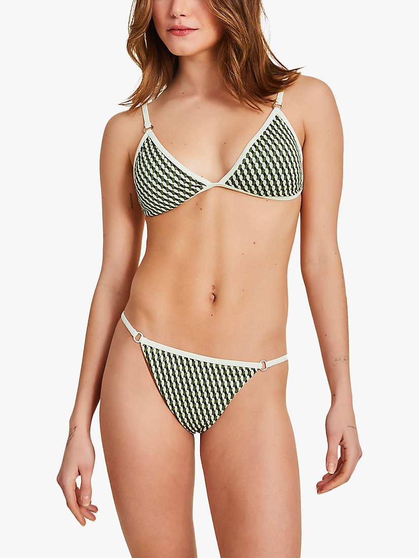Buy Accessorize Jacquard Skimpy Triangle Bikini Top, Multi Online at johnlewis.com