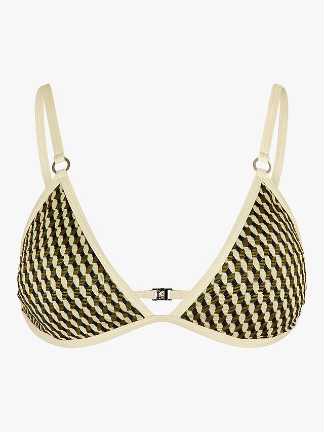 Accessorize Jacquard Skimpy Triangle Bikini Top, Multi