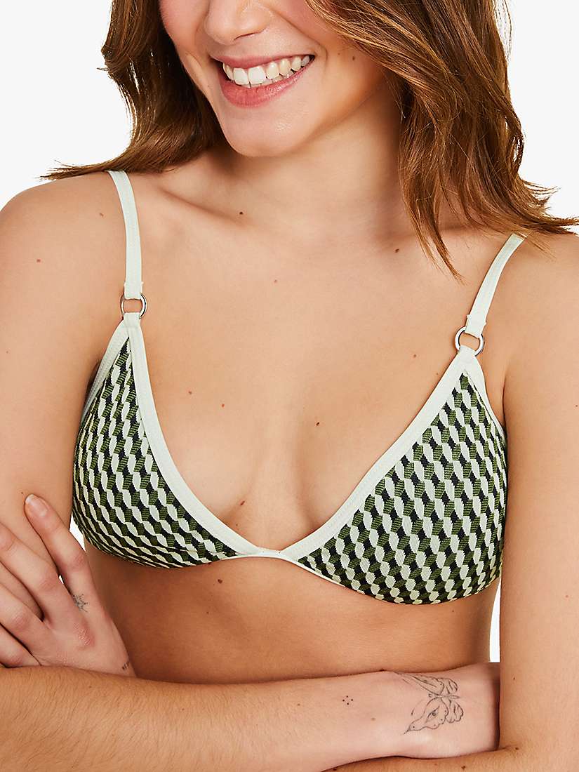 Buy Accessorize Jacquard Skimpy Triangle Bikini Top, Multi Online at johnlewis.com