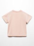 Mango Kids' Daisy Embroidered T-Shirt, Pink